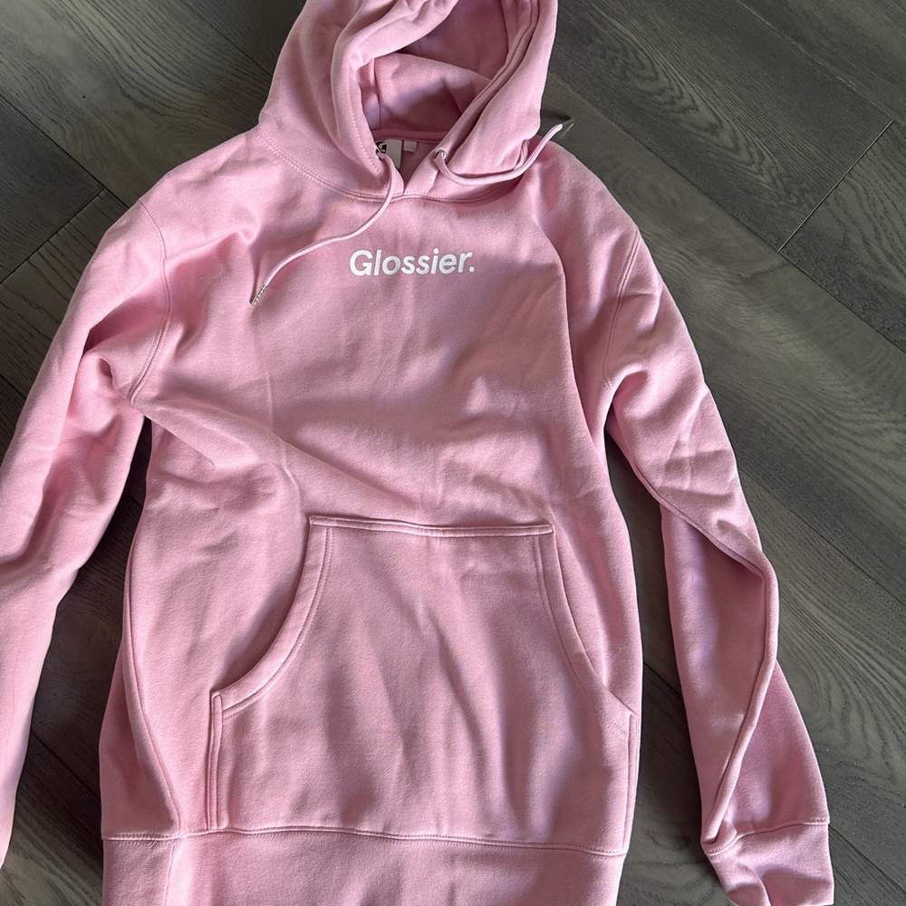 Glossier Light Pink Hoodie